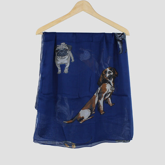 Scarf Dogs Navy