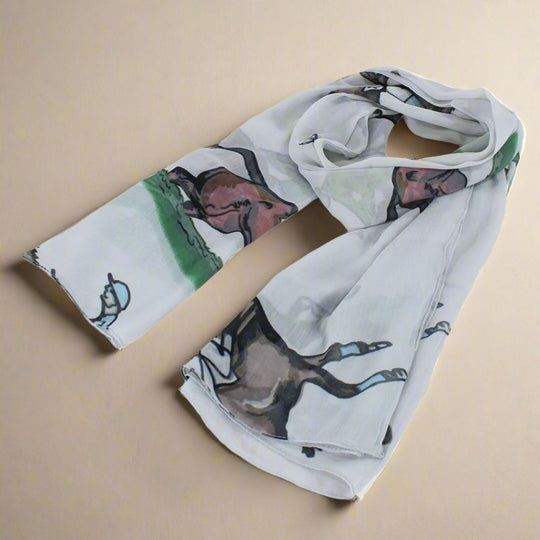 Scarf Racing Light Grey