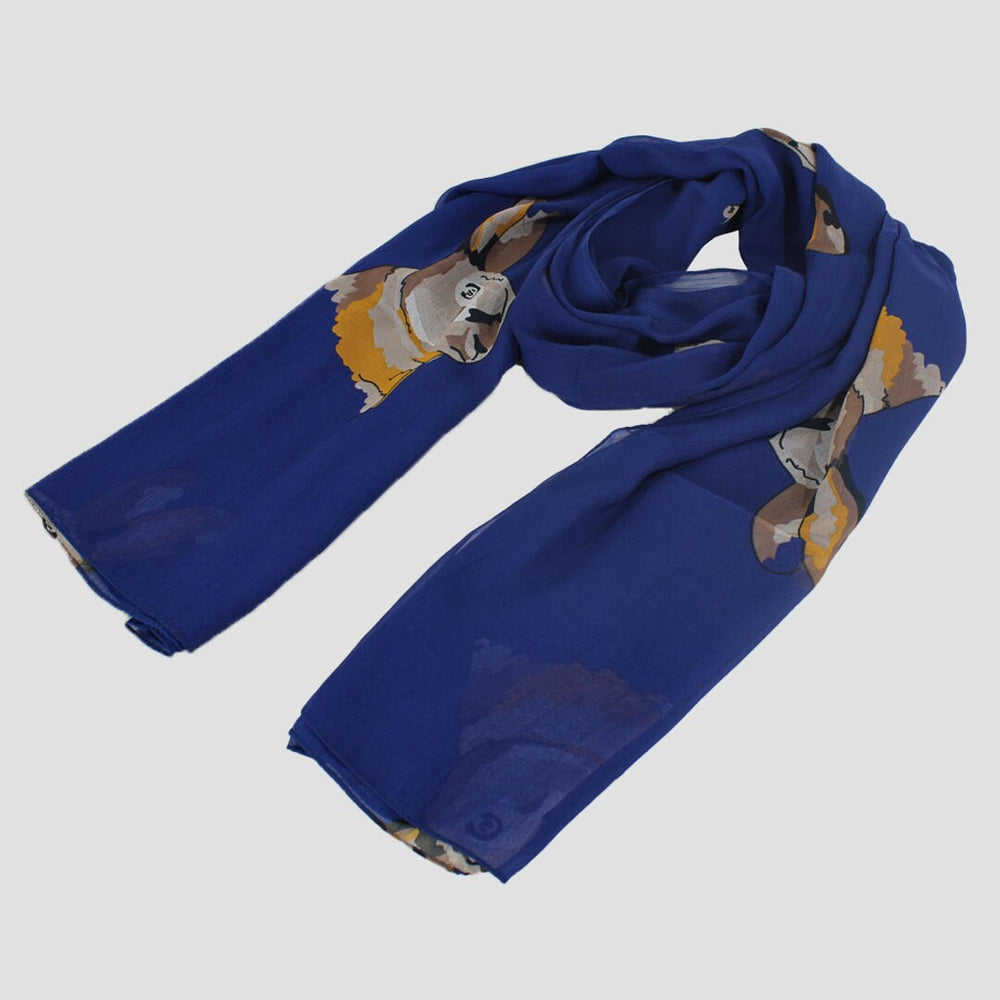 Scarf Hares Blue