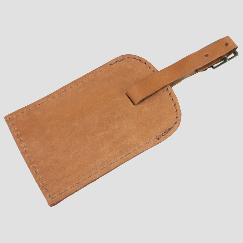Luggage Tag With Snaffle Antique Tan