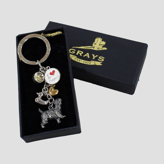 Charm Keyring Terrier Dog