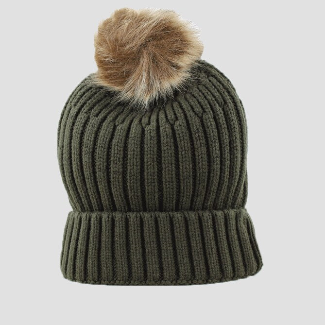 Bobble Hat Gold Horsehead In Green
