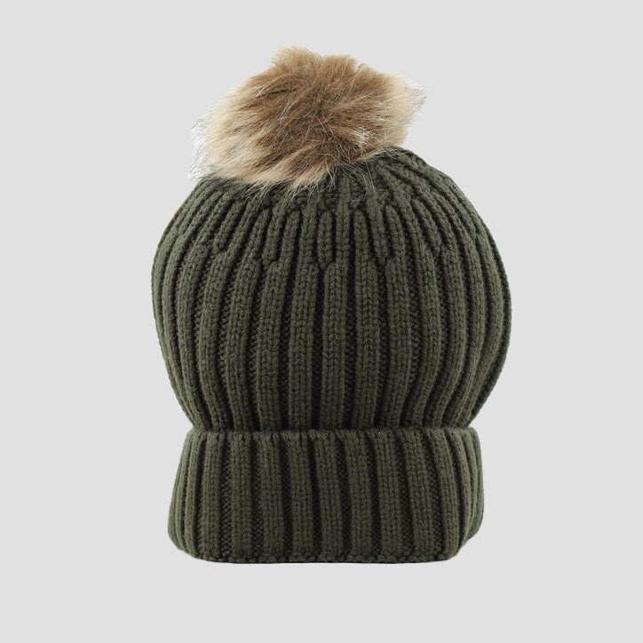 Bobble Hat Silver Horsehead In Green