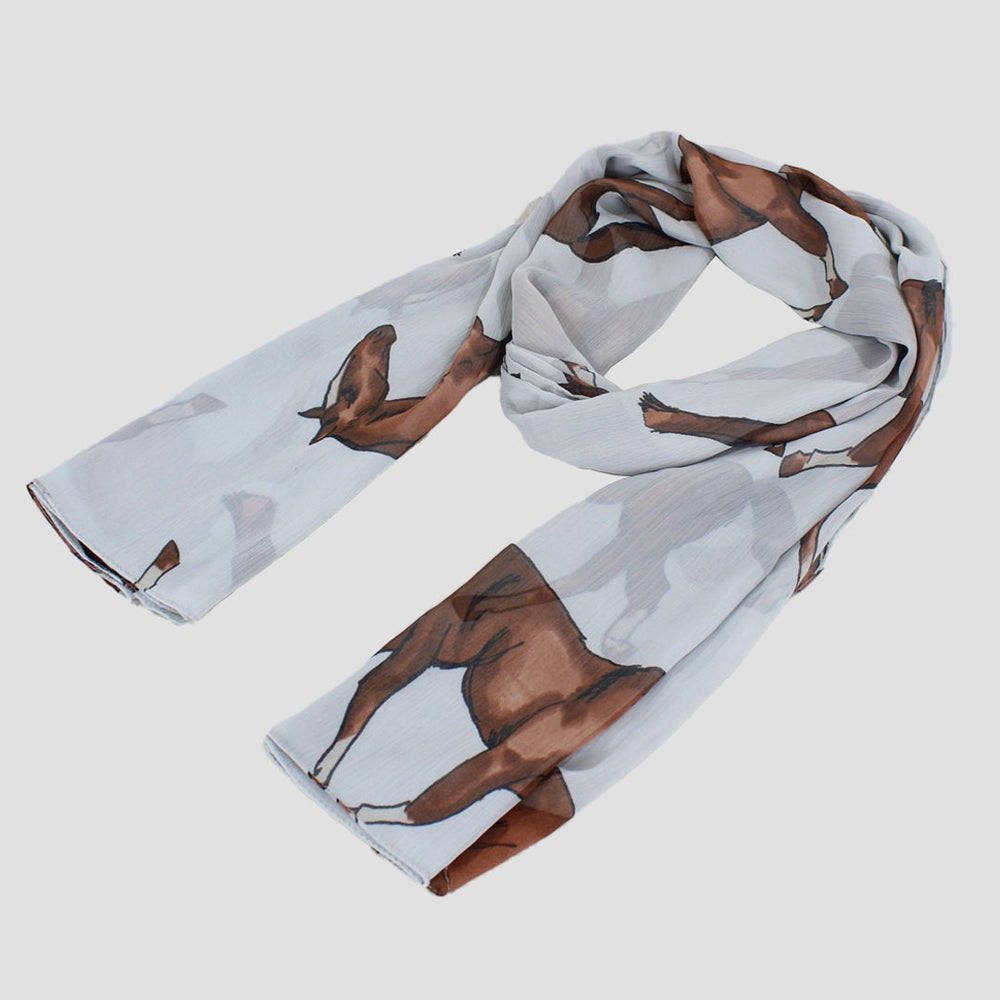 Scarf Horse Light Grey