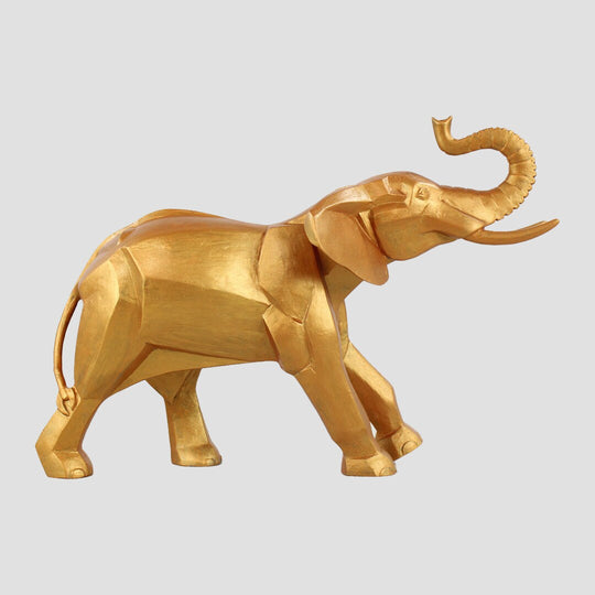 Cubist Elephant Gold