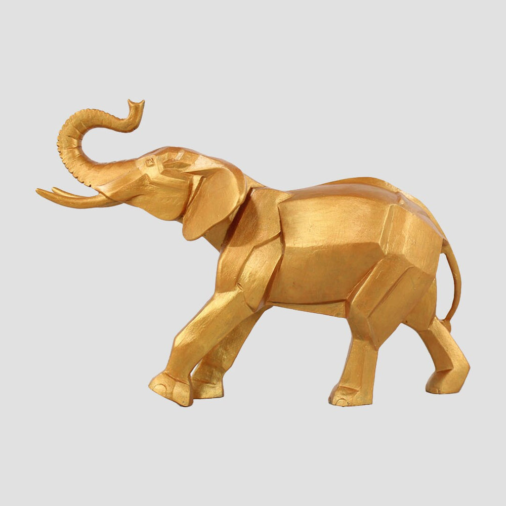 Cubist Elephant Gold