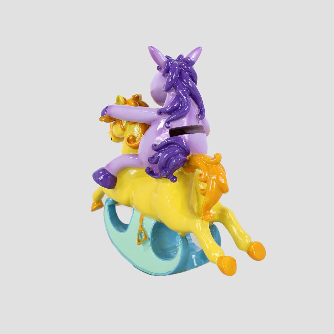 Rocking Horse And Pony Money Box Purple