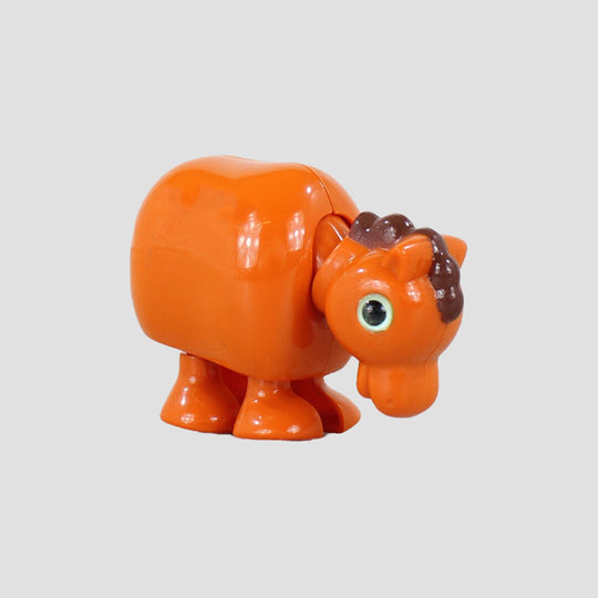 Wind Up Running Horse In Egg Shell Ball Orange