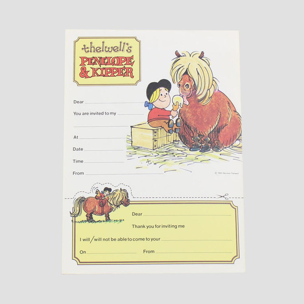 Thelwells Penelope and Kipper Invitation Pad Book  Paperback