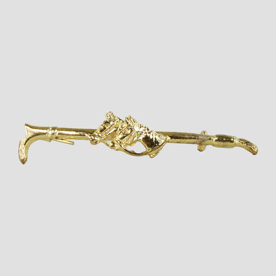 Gold Horse Heads Stock Pin