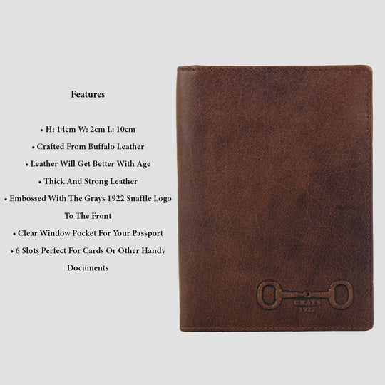 Barrington Passport Holder Brown