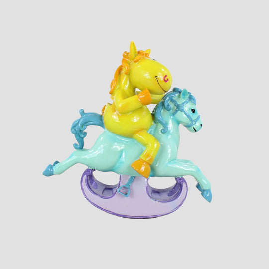 Rocking Horse And Pony Money Box Yellow