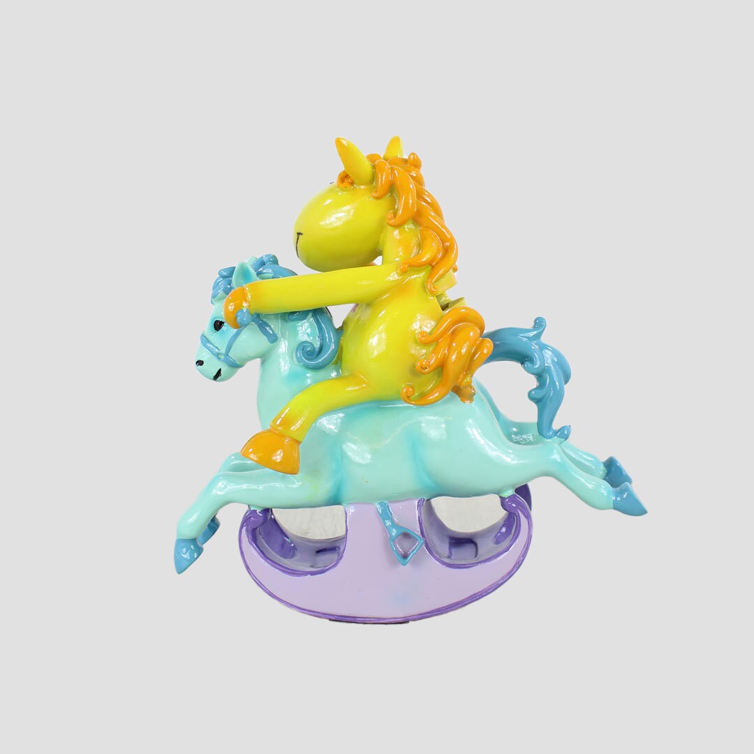 Rocking Horse And Pony Money Box Yellow