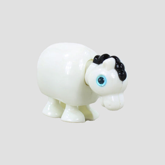 Wind Up Running Horse In Egg Shell Ball White