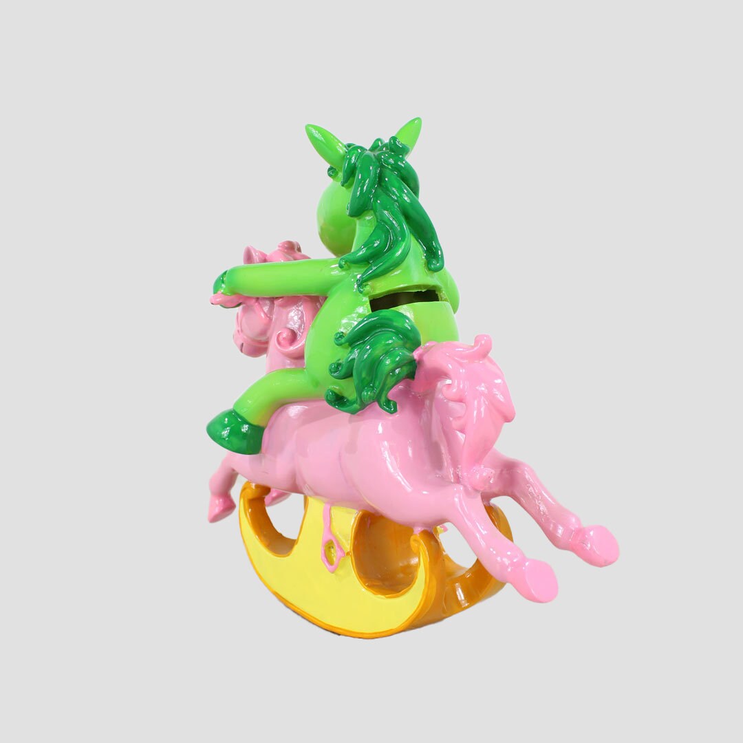 Rocking Horse And Pony Money Box Green