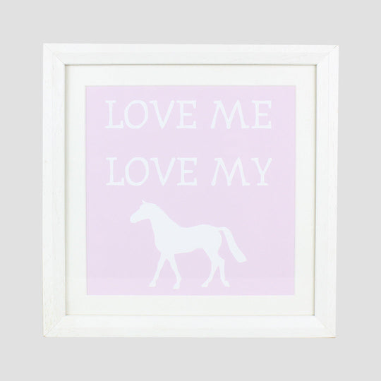 Love Me Love My Horse Framed Print