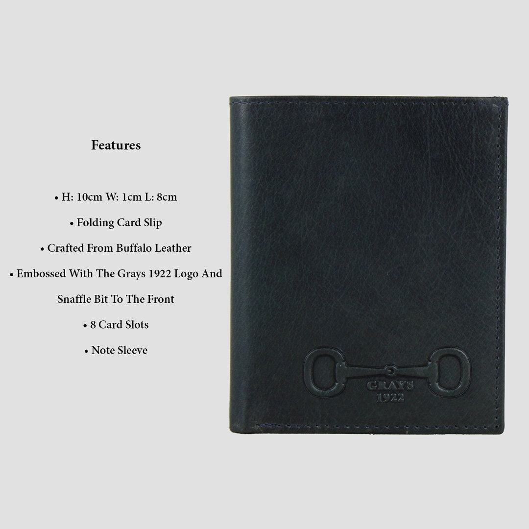 Folding Embossed Card Slip Navy