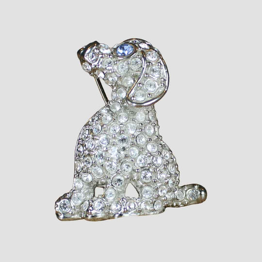 Dog Sitting Brooch