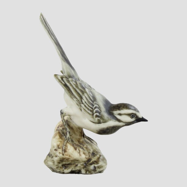 Grey Bird In Porcelain