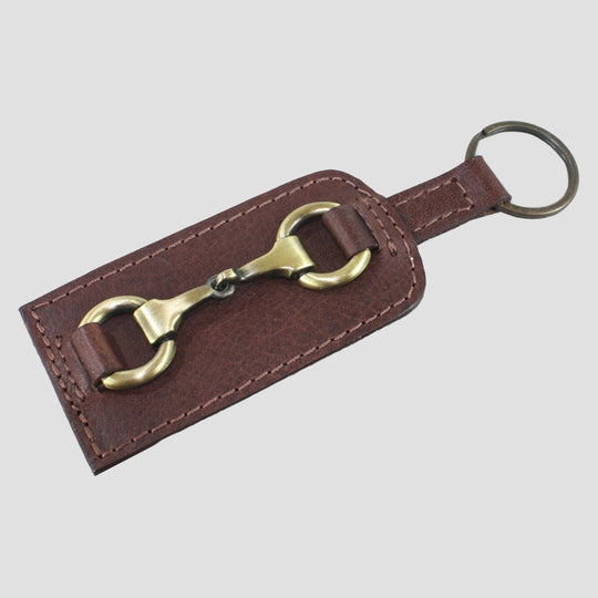 Keyring With Snaffle Brown