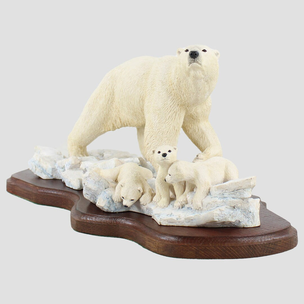 Arctic Adventure Border Fine Arts Polar Bear and Cubs