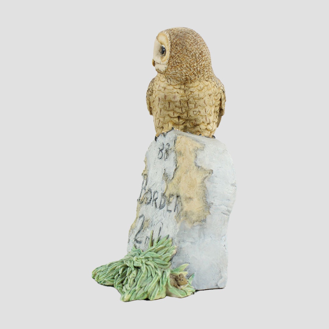 Tawny Owl On Milestone Border Fine Arts Birds