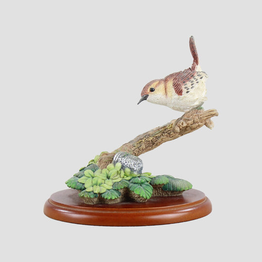 Wren and Silver Thimble Border Fine Arts Birds