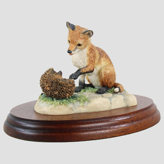 Fox Cub and Hedgehog Border Fine Arts Wildlife