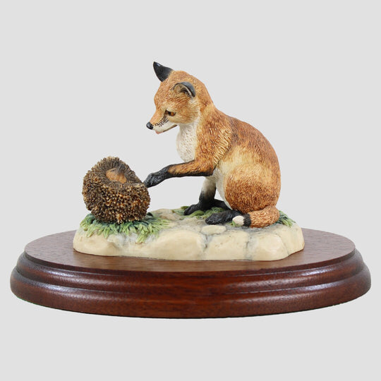 Fox Cub and Hedgehog Border Fine Arts Wildlife