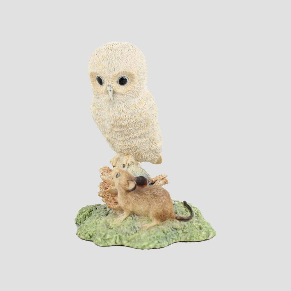 Owlet And Mouse Border Fine Arts Birds