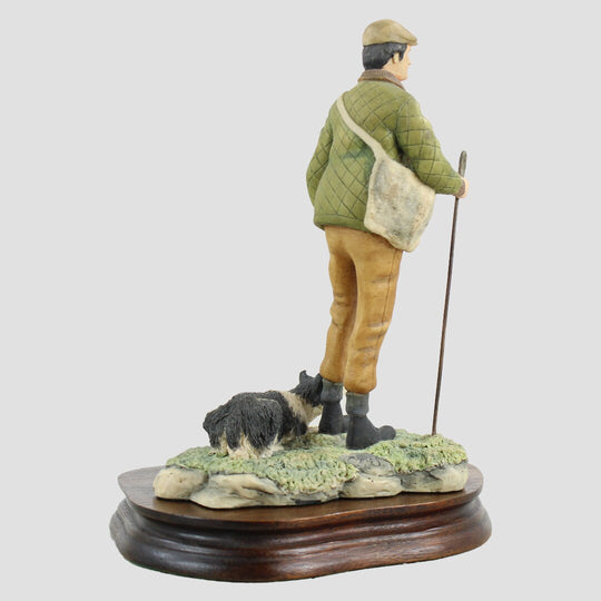 Shepherd And Collie With Lamb Border Fine Arts Farmyard