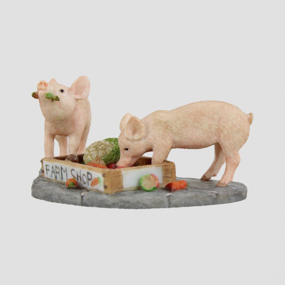 Lunch Box Border Fine Arts Pigs