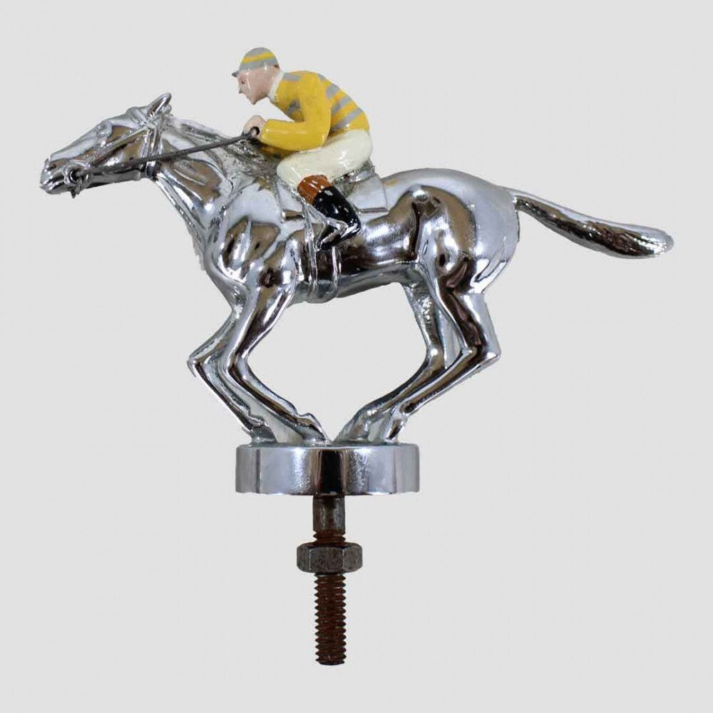 Horse and Jockey Racing Car Mascot